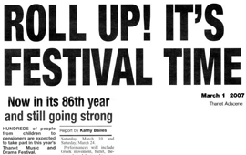 2007 Festival Newspaper article