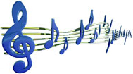 Decorational image of musical notes